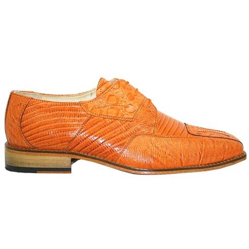 Orange store alligator shoes